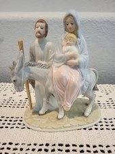 Vtg Valencia Collection 1984 RR Roman Inc NATIVITY Joseph Mary Baby Jesus Donkey