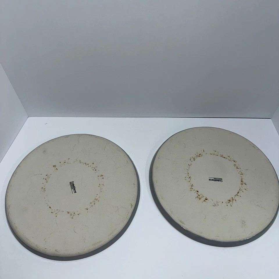 Lot 6 Crate & Barrel Mercer Grey Glaze Natural Clay Gray 11” Dinner Plates - Image 3 of 4