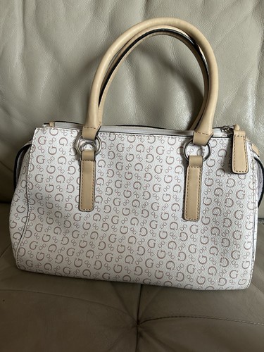 GUESS~PINK & BEIGE DOUBLE HANDLE HANDBAG SHOULDER PURSE SV644008 Read Descrip… - Picture 2 of 10