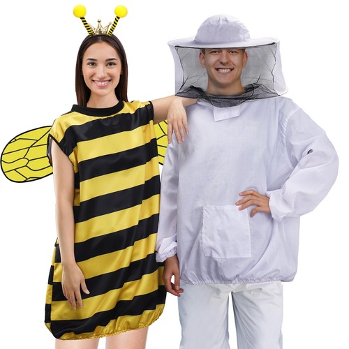Halloween Biene & Imker Kostüm - Paare Cosplay Anzug, Schutzjacke mit...