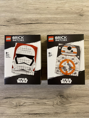 Lego Star Wars Brick Sketches 40391 First Order Stormtrooper & 40431 BB-8 Neu