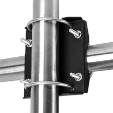 Antenna Mast Cross-Over Bracket Kit, U Bolts, Heavy Duty Right-Angle Plate, TV