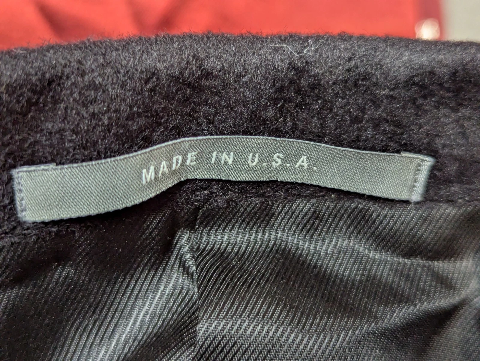 Hickey Freeman Coat Mens 44 Long 100% Wool Black Overcoat Jacket- Union Made - product detail image 4