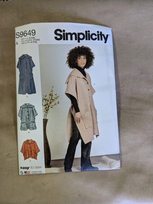 Simplicity Sewing Pattern S9649 sz. small-xxl  Uncut