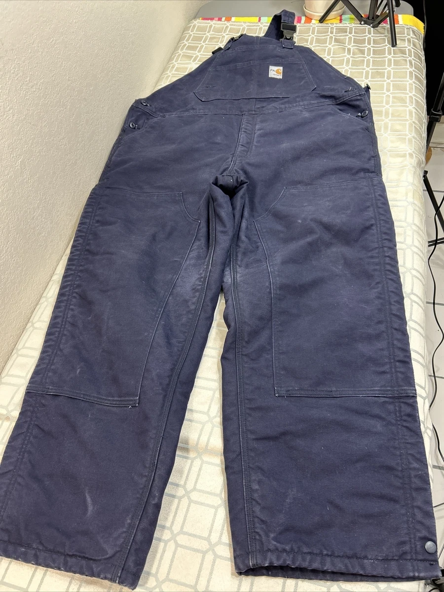 Carhartt Dark Blue FRR44 DNY Flame Resistant Duck Bib Overalls