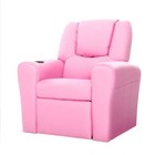 NNEDSZ Kids Recliner Chair Pink PU Leather Sofa Lounge Couch Children Armchair