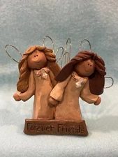 SUZI SKOGLUND ANGEL FIGURINE Blossom Bucket Angels Forever friends Resin Metal