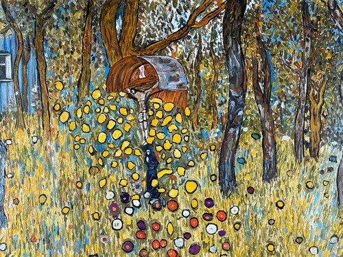 Gustav Klimt (Handmade) Oil On Canvas Painting Framed Signed and Stamped - Picture 2 of 8