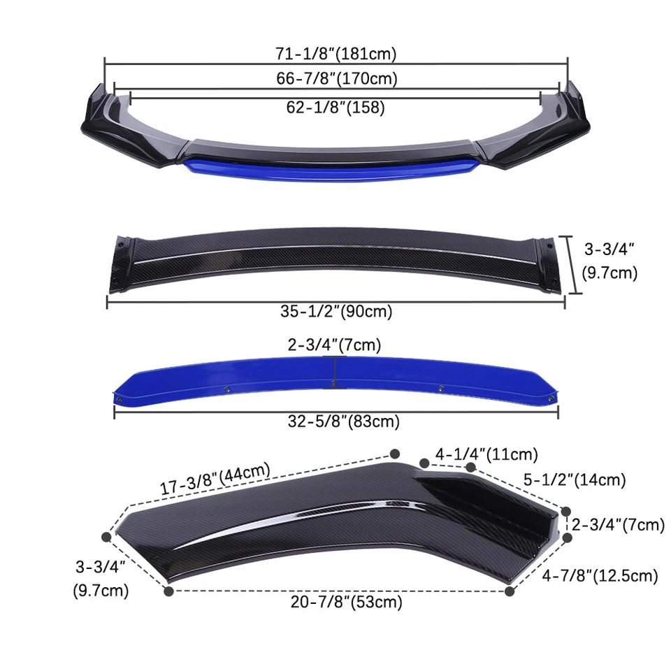 Parachoques delantero alerón labio inferior divisor + varillas de puntal para Mazda Protege5 2002 2003 Foto 2 de 4