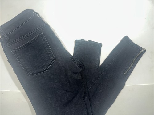 Roxy dark black skinny jeans sz 26 low-rise (7.5") 5 pocket Inseam 27 - Picture 9 of 9