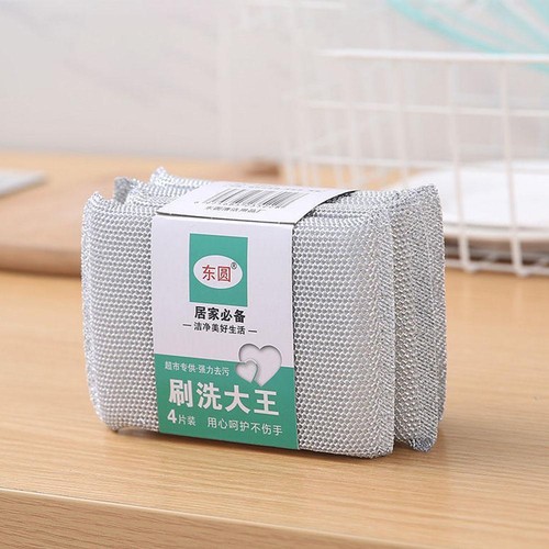 Stahldraht Spülschwamm doppelseitig Reinigungsschwamm Öl nicht O4S0 M7S Z5H8 - Bild 5 von 15