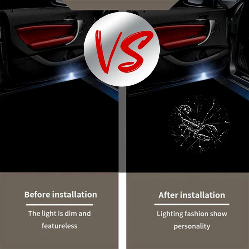 2X Luces LED de alta definición para charco de cortesía de puerta Challenger Scat Pack 6,4 L R/T 392 SRT Foto 2 de 4