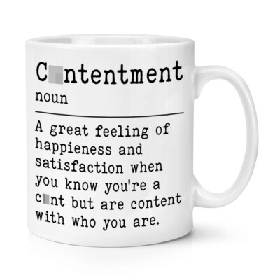 C Ntentment Definition 284ml Becher Tasse Netto Lustig Grob Geburtstag Väter Tag