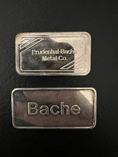 Lot Of 2 Prudential Bache Metal Co.  1oz 999 Silver  **Very Rare** Vintage Bar