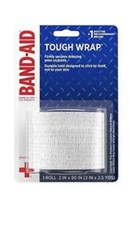4 PACK Band-Aid Brand Tough Wrap Self-Adhering Bandage Wrap 1 Roll 2" x 2.5 YDS