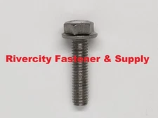 (5) M6-1.0x25 Hex Flange Bolts 6mm x 25mm Stainless M6x25 Screws M6x1.0 x 25