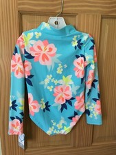 NWT Carter's Flower 1pc Rash guard Girls UPF 50 4/5