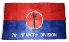 3x5 Army 7th Infantry Division Knitted Poly Flag 3'x5' Grommets Fade Resistant