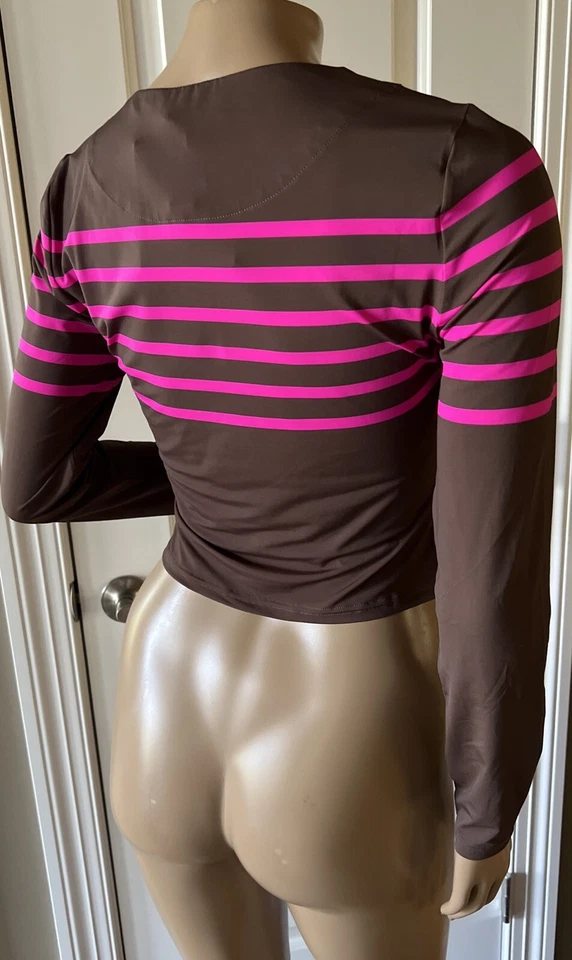 Top de natación para mujer CYNTHIA ROWLEY protección contra erupciones talla L varias rayas nuevo con etiquetas Foto 4 de 4