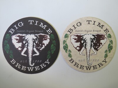Beer Coaster: BIG TIME Brewing; Seattle, WASHINGTON Brewpub Since 1988; Elephant