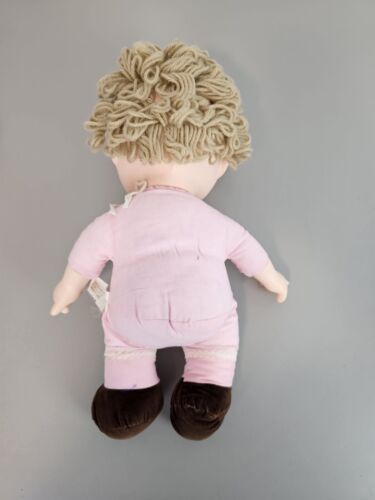 Vintage 1980 Ice Cream Doll Boy Green Overalls 14" Brown Eyes Curly Light Hair - Picture 6 of 10