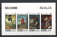 AW6-1 Ras al-Khaima N° bloc 322 à 325B ** Napoléon, chevaux. A saisir !!!