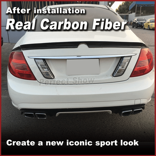 Alerón trasero de carbono maletero alerón labio para Mercedes W216 CL63 CL65 2009-12 - Imagen 3 de 10