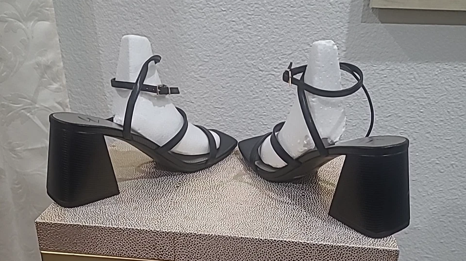 Sandalias Worthington para mujer de tacón pico negras talla 11/23 nuevas sin caja o etiquetas Foto 2 de 4