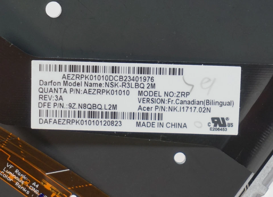 PC Portable Clavier Allemand Tapis de pour Acer M5-581 NSK-R3LBQ 2M AEZRPK01010 - Bild 3 von 4