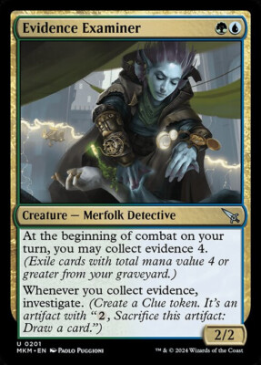 NM Evidence Examiner, MTG, Murders at Karlov Manor, Magic the Gathering, 201