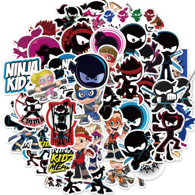 50 Ninja Kidz Time Master Video Game Graffiti Phone Notebook Skateboard  Stickers UK
