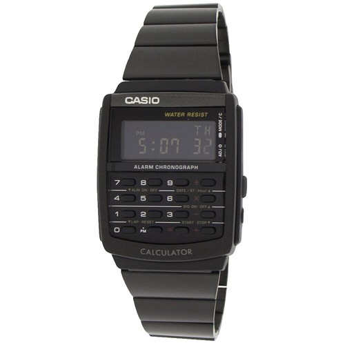CASIO Square Stainless Steel Watch Mineral Glass Date 50M WR Retro