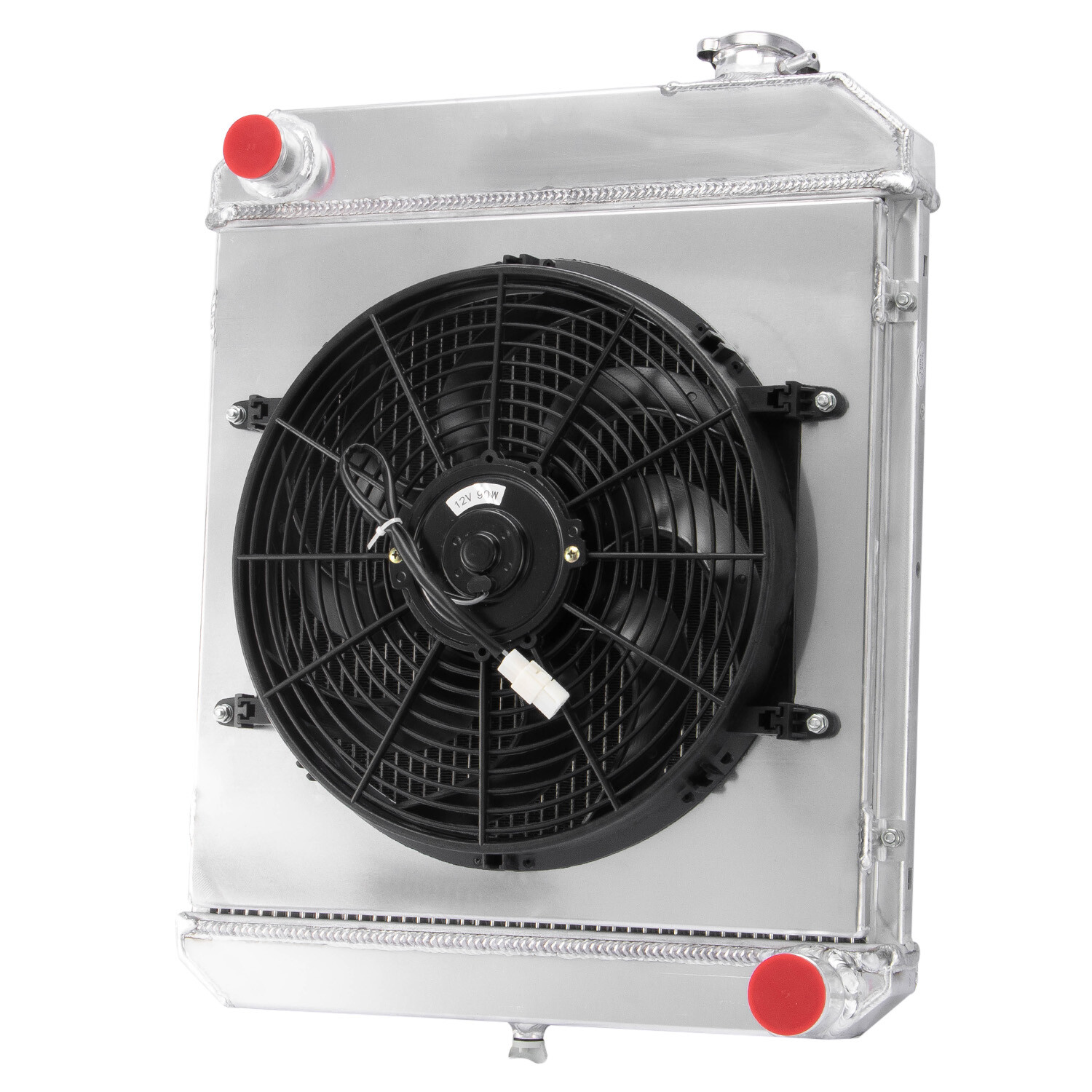 4 Rows Radiator+Shroud Fan For 1960-1966 Chevy C10 C20,C30 K10 K20 Suburban L6