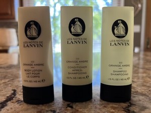 Les Notes de Lanvin Orange Ambre Lotion  Travel Size 1.5 oz Set Of 3 New