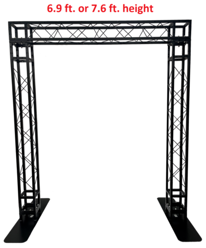 BLACK TRUSS ARCH KIT 8 FT Width Mobile Portable DJ Lighting System Metal Arch - Picture 1 of 4