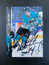 RAY WHITNEY SHARKS AUTOGRAPH AUTO 94-95 UPPER DECK #149 *70959