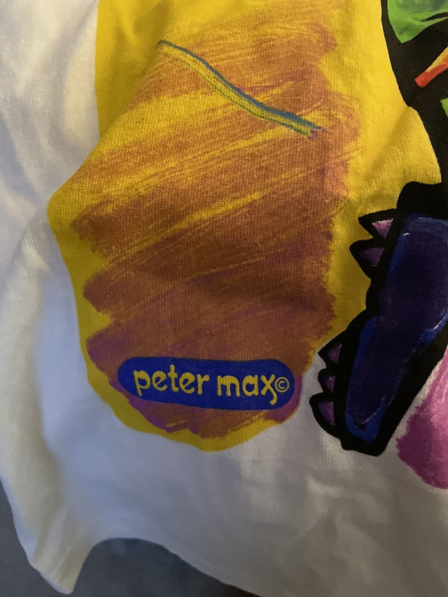 Vintage Peter Max NFL Bowl Tshirt Signed First Year As the Vintage Peter Max NFL Bowl Tshirt Signed First Year As the