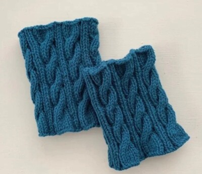 Handmade Womens Cable Knit Boot Cuffs Toppers Chunky Cabincore Outdoors Casual