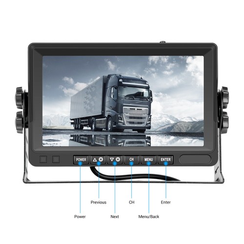 7" IPS Monitor Wireless Rear View Backup Camera X2 for Truck Trailer Bus Reverse - Picture 7 of 24