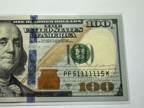 100 Dollars 2017 Serial Super Radar 51111115 SUPER GEM PMG-68_LDP Shop. - Picture 3 of 4