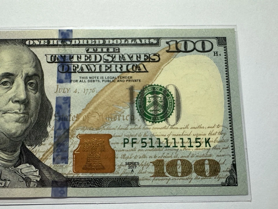 100 Dollars 2017 Serial Super Radar 51111115 SUPER GEM PMG-68_LDP Shop. - Image 3 of 4