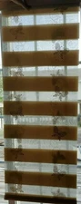 Window transitional Roller Shades butterfly Embroidery Gold Double-Layered shade