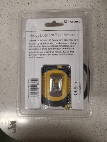 5M/16FT Metal Tape Measure Retractable Measure with Lock Pause Belt Clip & Strap - Picture 2 of 2