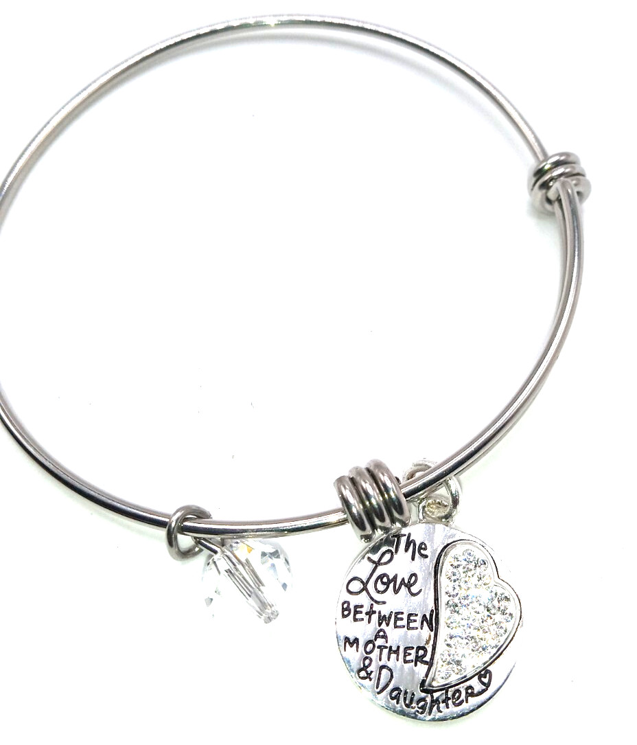 Vintage Silver Tone Charms Stackable Bangle Brace… - image 10