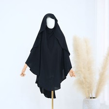 Muslim Women Hijab Large Overhead Headscarf Turban Prayer Burka Full Cover Niqab
