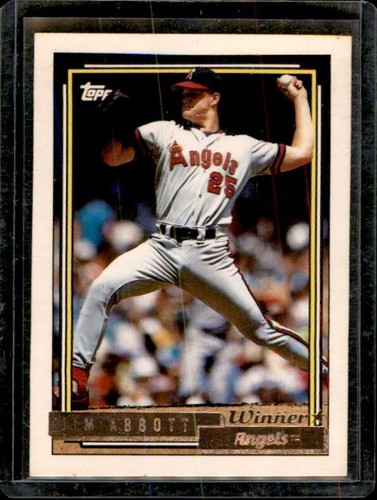 1992 Topps - Jim Abbott #530 Gold Winner