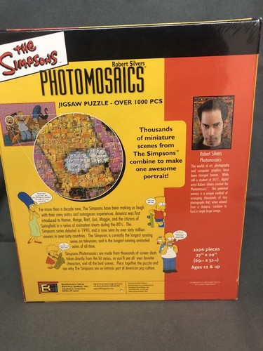 Photomosaics The Simpsons Homer 1000 (1026) Piece Jigsaw Puzzle by Buffalo C2 - Picture 2 of 3