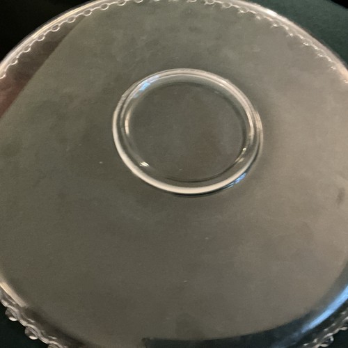 Vintage MCM IMPERIAL GLASS-OHIO Candlewick Clear 12 inch Cupped Edge Torte Plate - Picture 13 of 17
