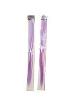 New Womens Lavender Purple Clip In Accent Straight Hair Extensions Set 2