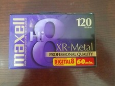 vintage Maxwell Hi 8 XR - Metal Professional Quality Cassette 120 60 min